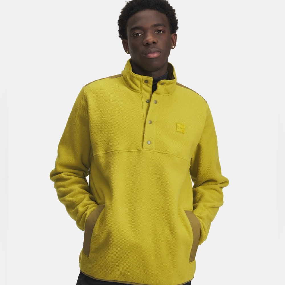 Under Armour Men's Olive Green Lightweight Pullover Shirt Jacket